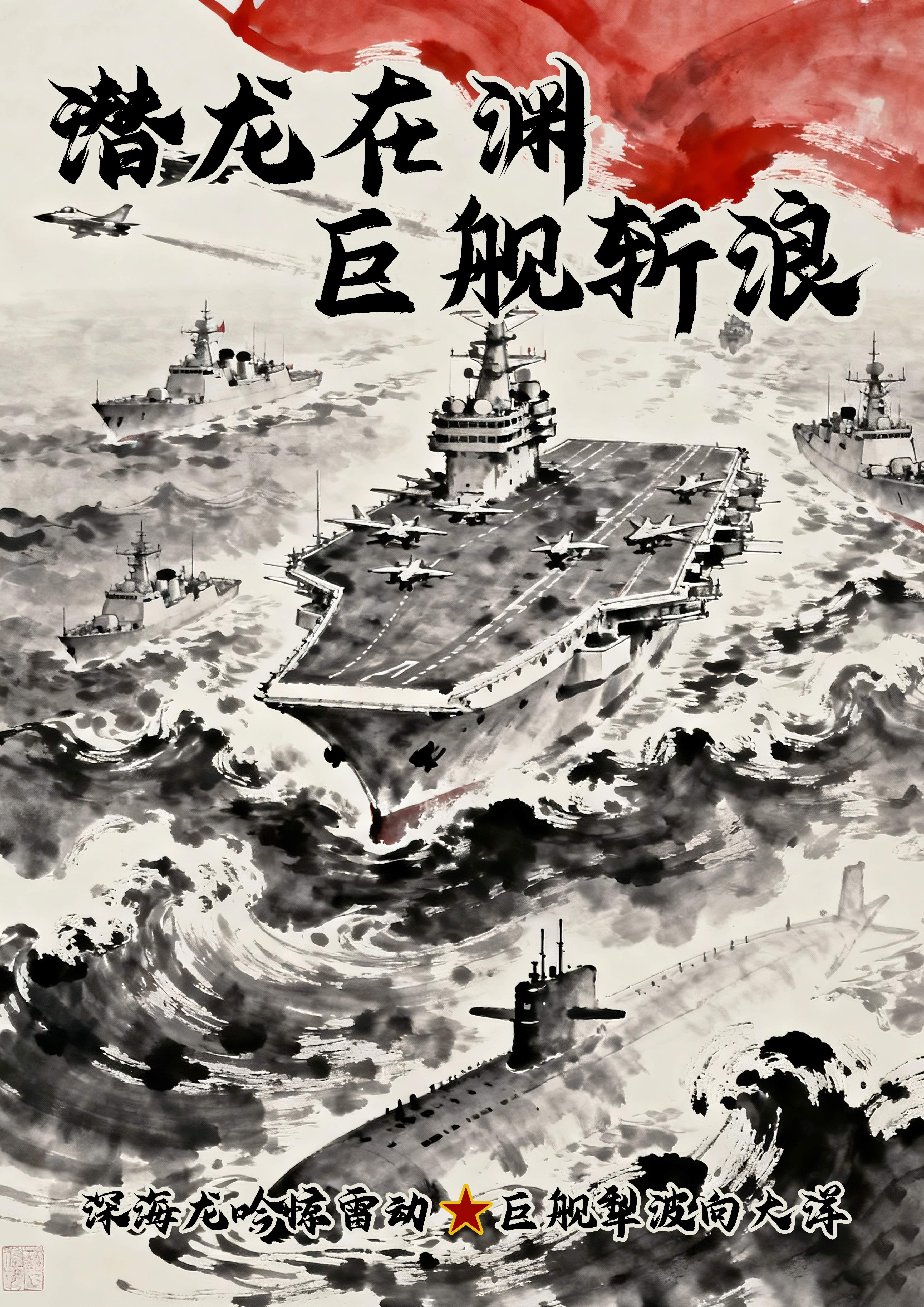 《墨韵铸军魂——陆海空三军赋》海军主题完整作品