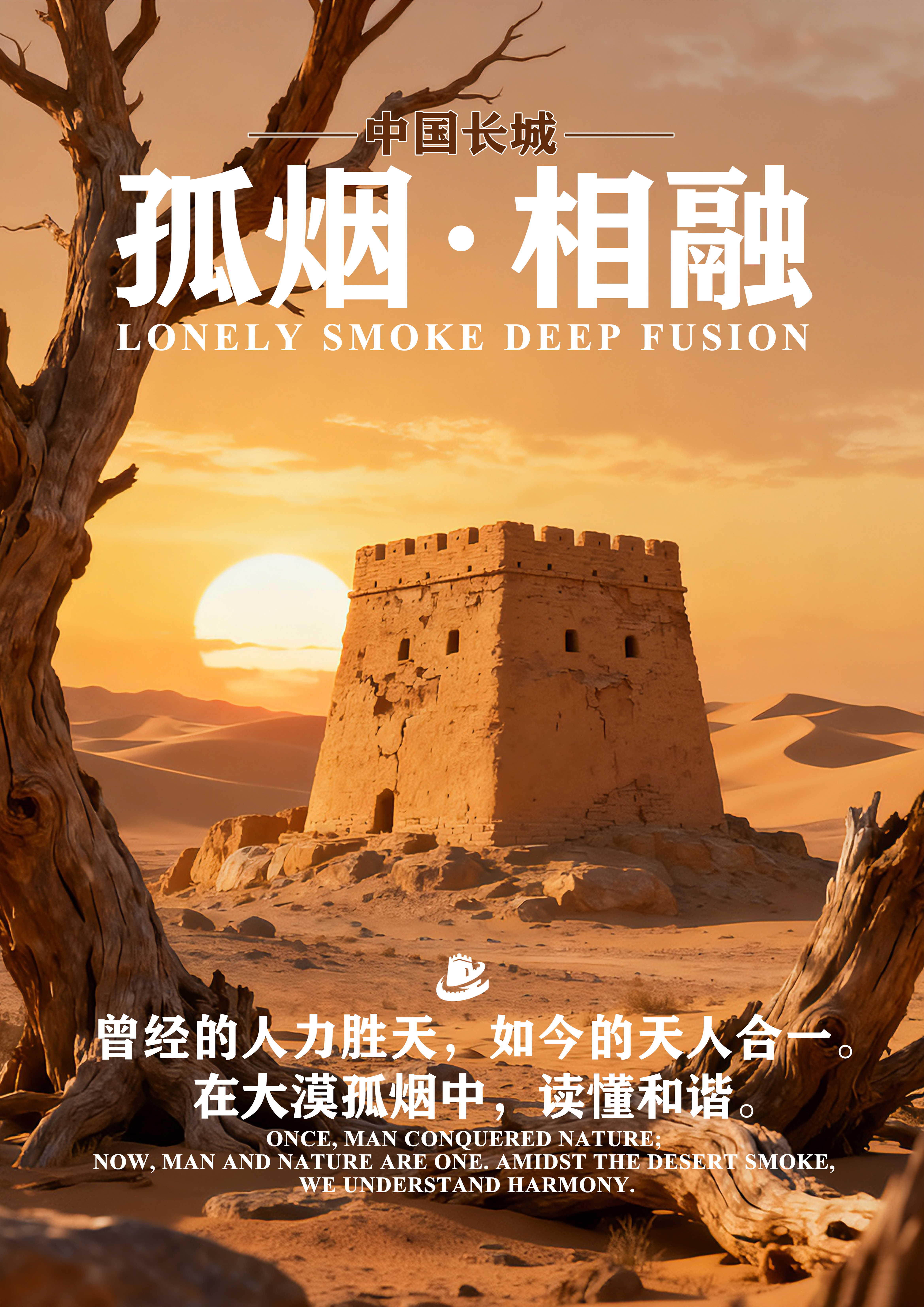 《文明脊迹·天地回响》第三张完整海报《孤烟·相融》