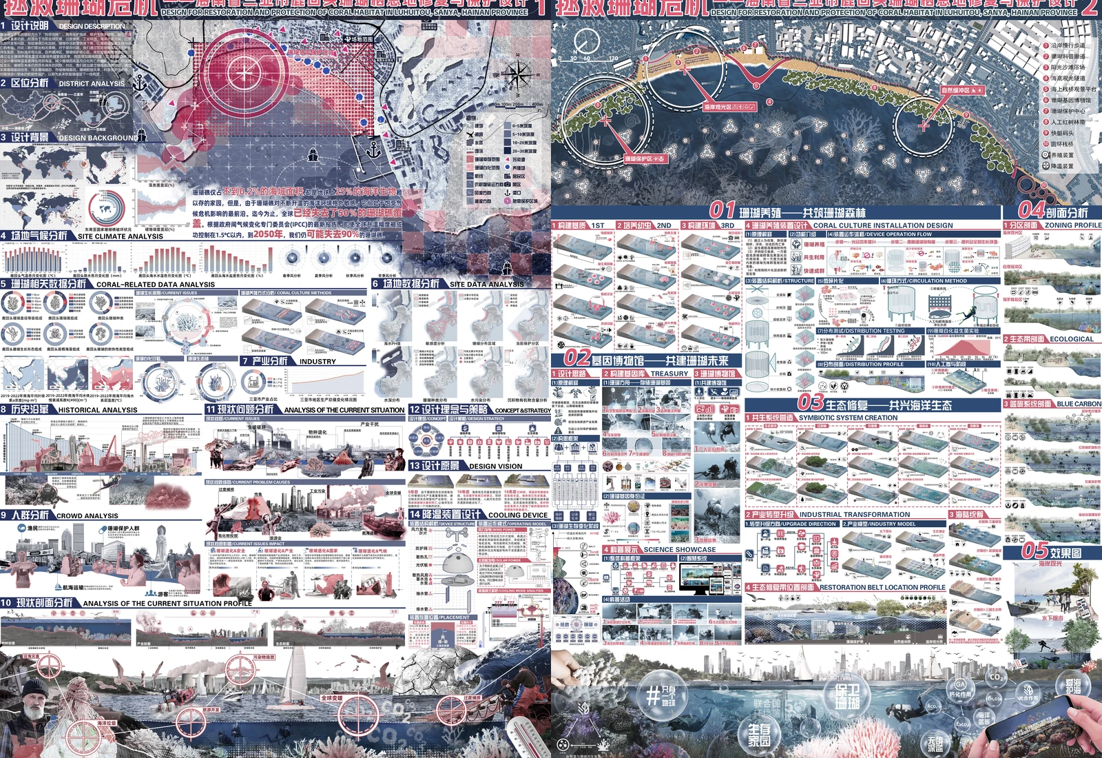 《拯救珊瑚危机》前两张竞赛展板无缝拼接封面